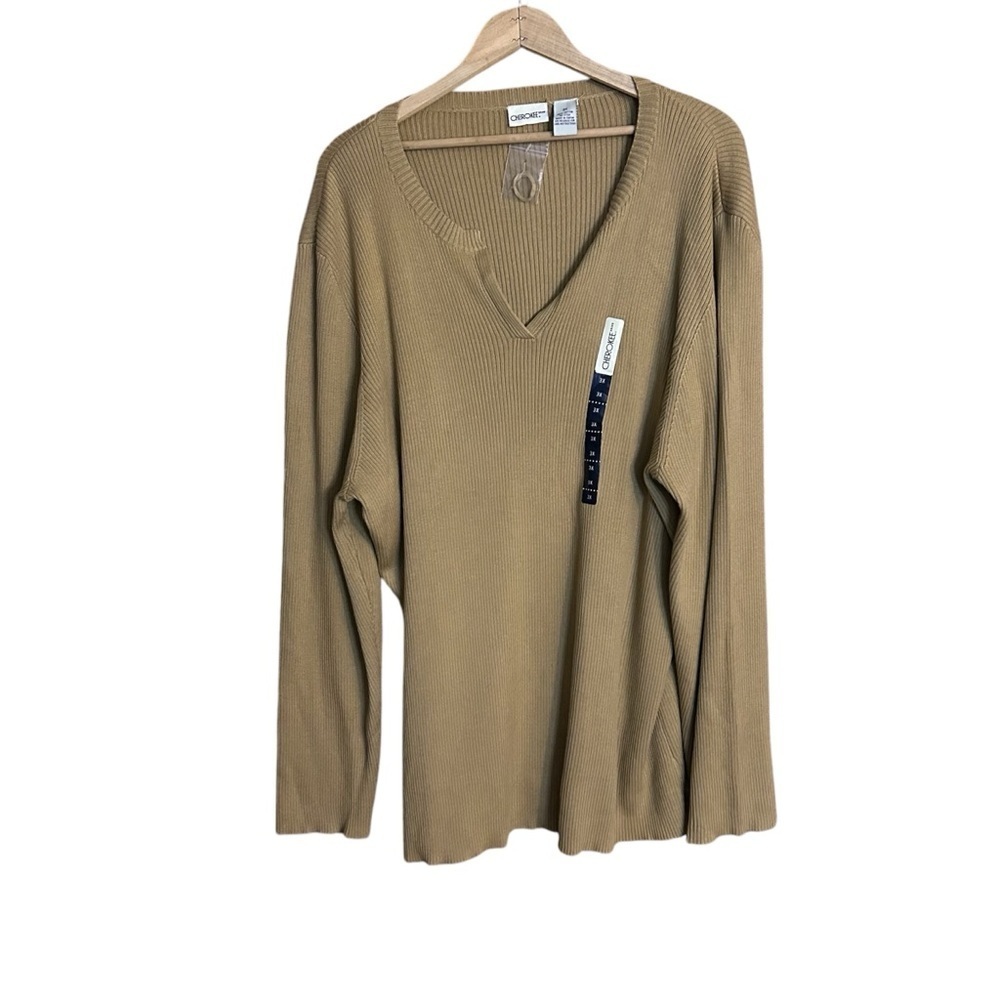 Vintage Cherokee Cozy Camel Color Knit Sweater Size 3X